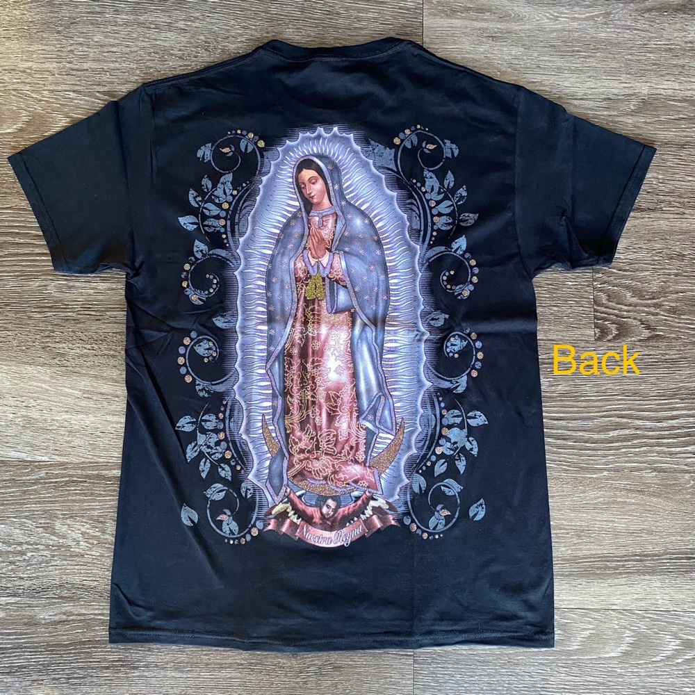 Virgin Mary Printed T-Shirt/ Camisa Unisex Virgen de Guadalupe